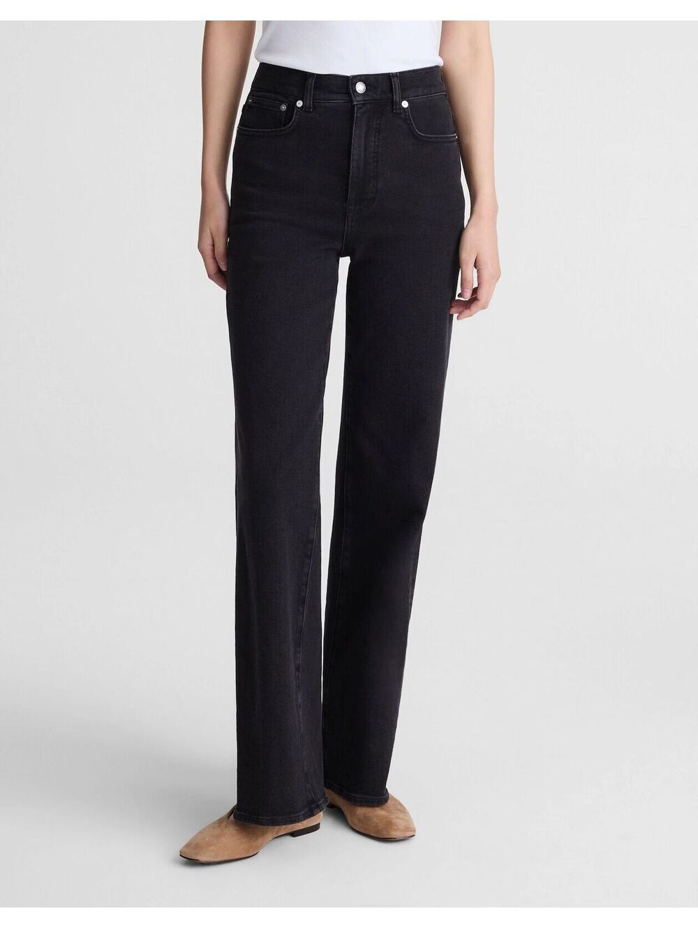 NWT Madewell The Petite Wide-Leg Jean in Super Stretch Size 27 Petite MSRP $148